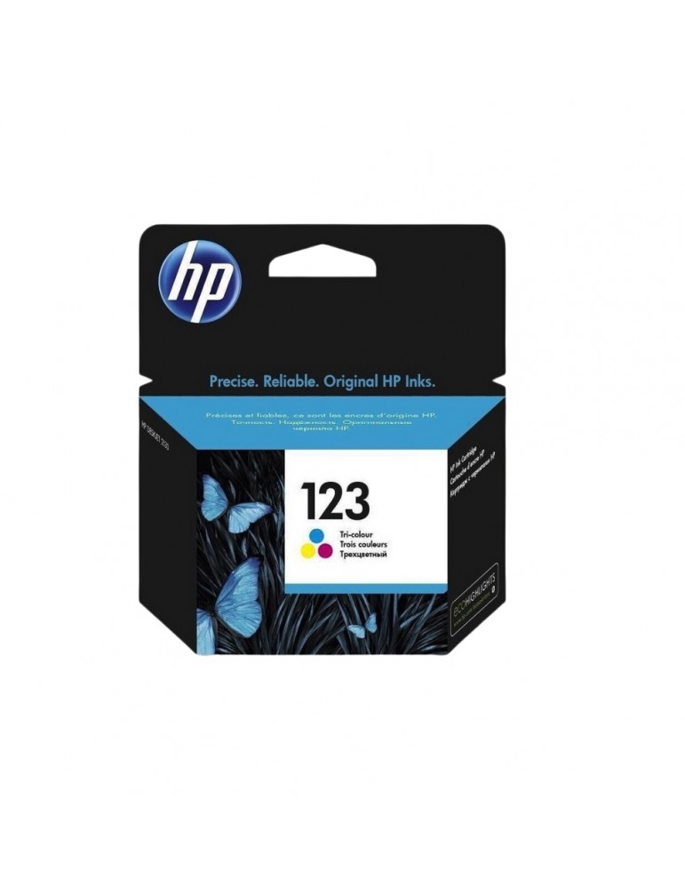 Cartouche HP 123 trois couleurs - Cartouche d'encre HP d'origine (F6V16AE)