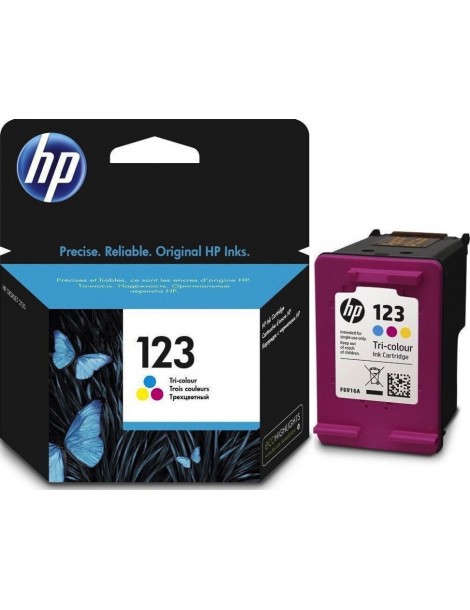 Cartouche HP 123 trois couleurs - Cartouche d'encre HP d'origine (F6V16AE)
