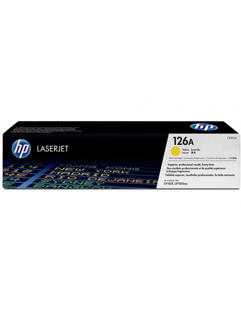 Toner HP 126A Jaune - Toner HP LaserJet d'origine (CE312A)