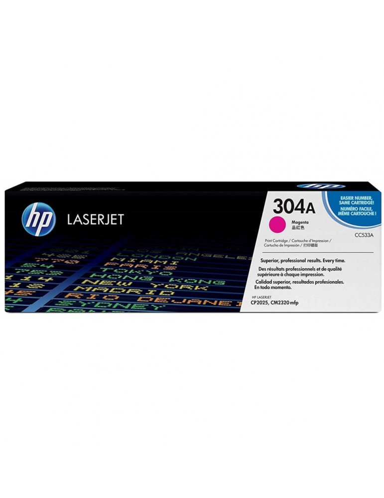 Toner HP 304A Magenta  - Toner HP LaserJet d'origine (CC533A)