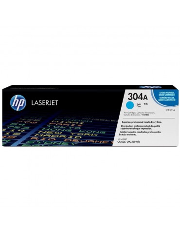 Toner HP 304A Cyan  - Toner HP LaserJet d'origine (CC531A)