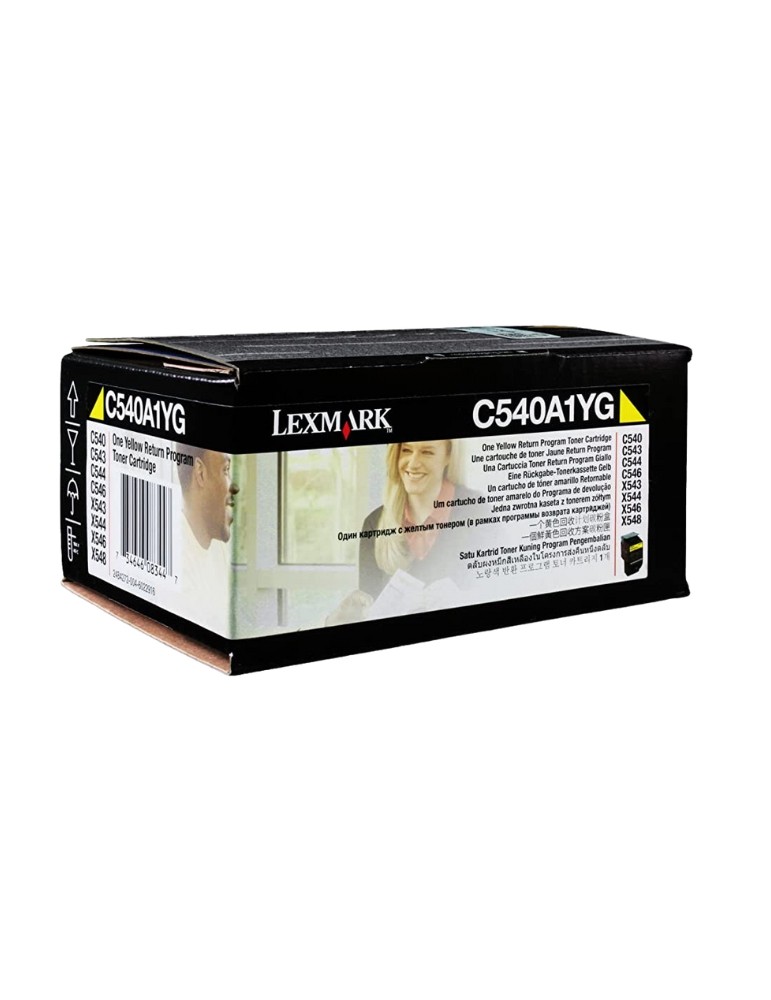 Cartouche Lexmark Toner C540A -Toner  jaune du programme de retour 1000 Pages