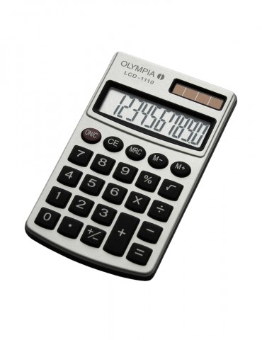 Olympia LCD Calculatrice Ecran: 10 solaire, à pile(s) (l x H x P) 70 x 10 x 117 mm
