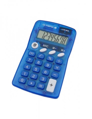 Calculatrice de poche 8 chiffres olympia lcd 825 -  bleu
