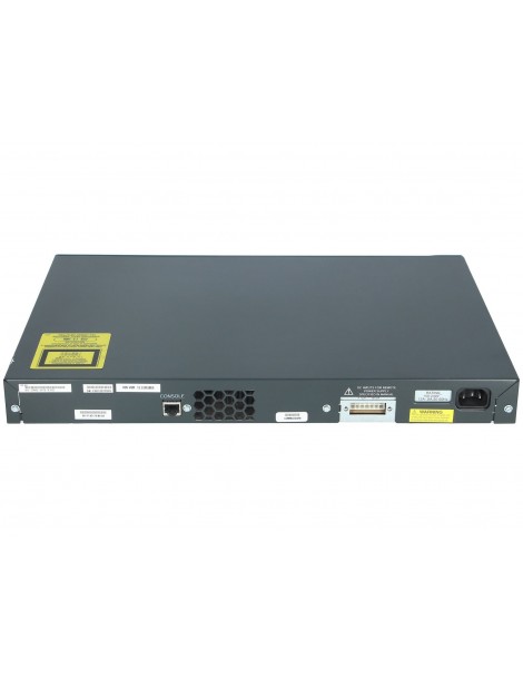 Switch Cisco Catalyst 3560, format rackable 1U, 24 ports 10/100 PoE, et 2 ports pour module SFP, IP Base Image