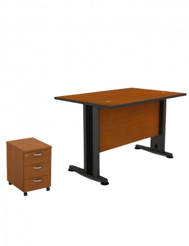 bureau principale 160 x 80 x 75 avec caisson 3 tiroir - Bureau en bois au meilleur prix Maroc