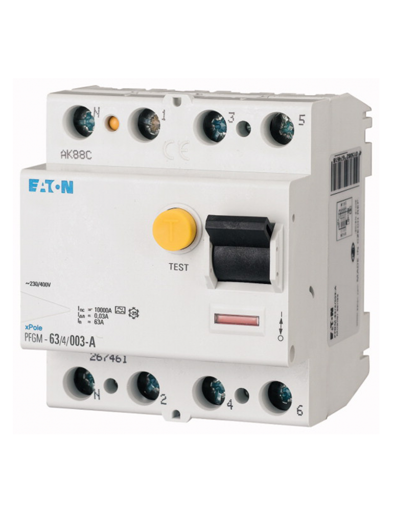Interrupteur différentiel modulaire AC 4P40A-300mA