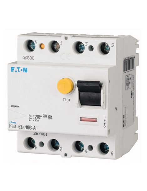 Interrupteur différentiel modulaire AC 4P40A-300mA